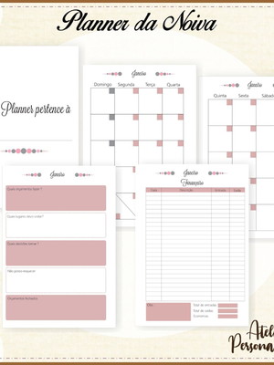 Arte digital- planner da noiva