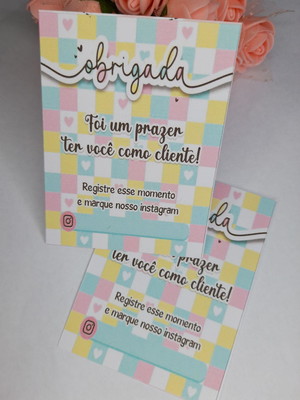 Cartão para bala ou mimo para cliente