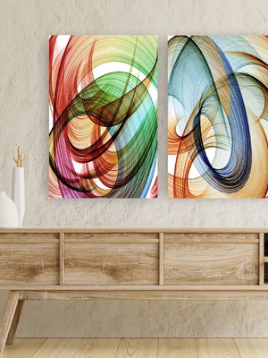 Quadro tela canvas composição duplo esv 45x30 sem moldura