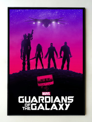 Quadro guardiões da galaxia minimalista 02