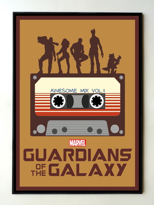 Quadro guardiões da galaxia minimalista 03