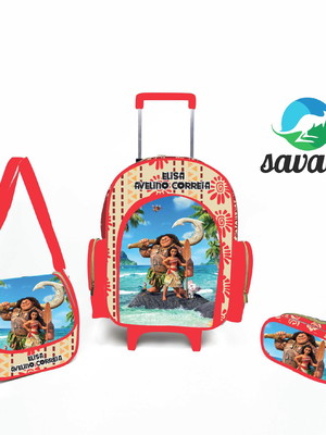 Kit escolar personalizado da moana