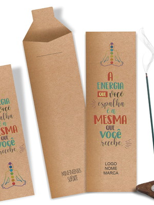 Kit incenso personalizado energia. pacote c/ 24un