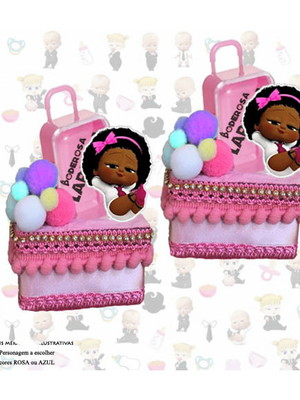 Caixinhas com apliques tema bebê fofinha