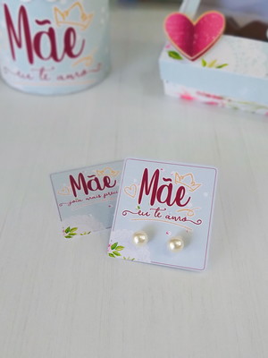 Lembrancinha dia das mães brincos