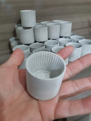 Vasinho de cimento mini kit com 30 peças
