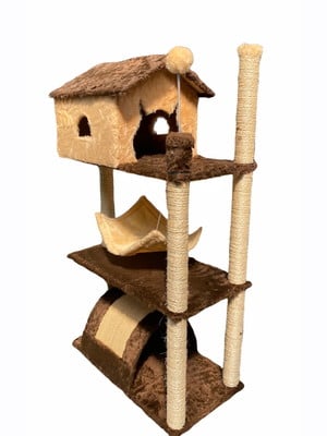 Arranhador de gato casa com rede camarote