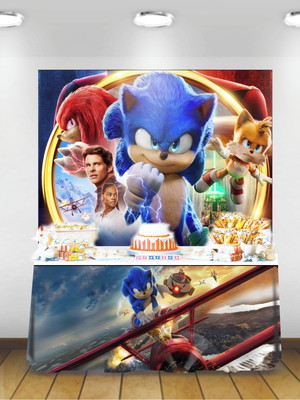 Painel com frente de mesa - sonic filme ii