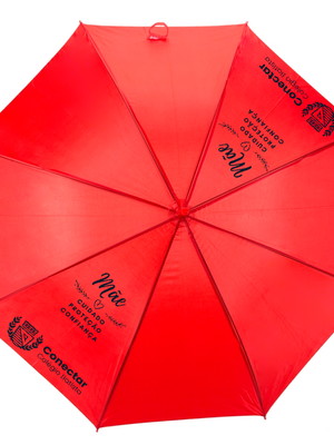 Guarda-chuva vermelho personalizado
