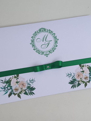 Convite de casamento floral