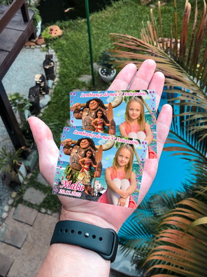 Imã de geladeira com foto 5x7 - moana
