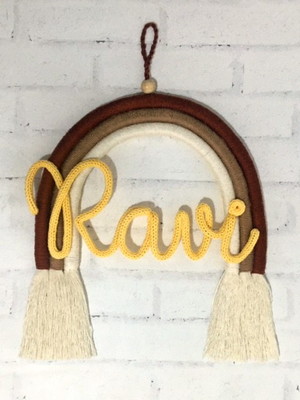 Arco íris fiber art