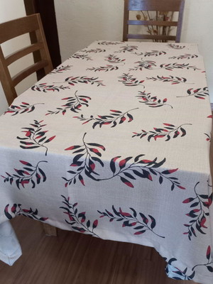 Toalha de mesa de linho misto sob medida