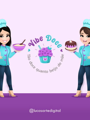 Dupla mascote e logo