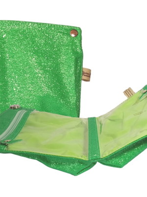 Necessaire para maquiagem verde
