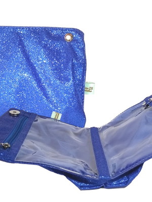 Necessaire para maquiagem azul royal