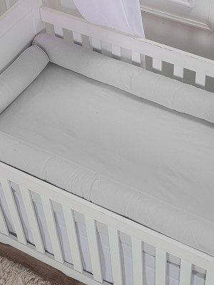 Lençol avulso com elástico para mini berço white