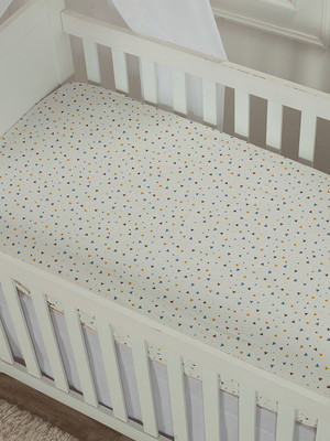 Lençol avulso com elástico para mini berço triangles