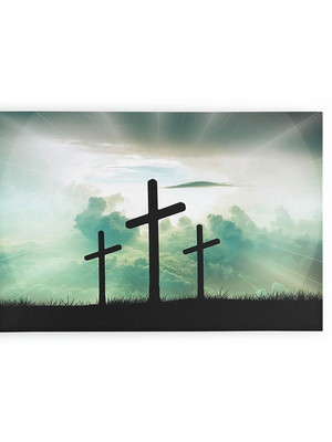 Quadro cruz cristianismo cristão religião canvas 120x80cm