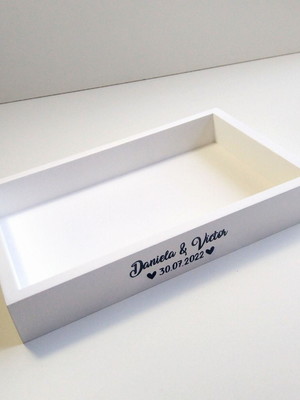 Bandeja 23x15x3cm personalizadas com nomes