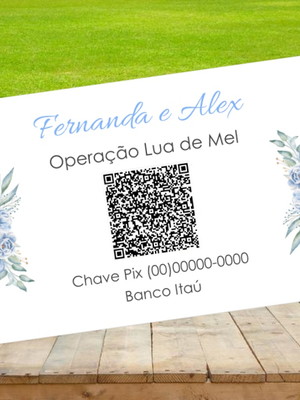 100 lista de presentes pix qr code casamento
