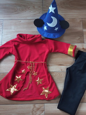 Fantasia mickey mago circo magico roupa magico, feiticeiros