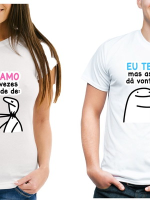 Kit camiseta casal dia dos namorados flork - eu te amo