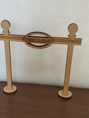Portal em mdf personalizado para caixa cenário 13 cm