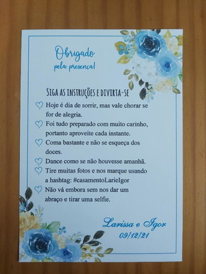 Cartão agradecimento