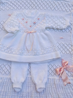 Conjunto vestido e calça rococó (p) branco