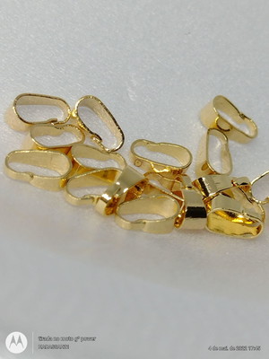 Contra argola aberta banho ouro