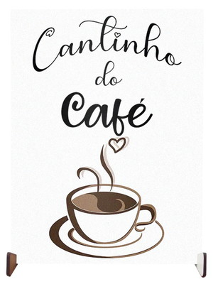 Plaquinha decorativa cantinho do café