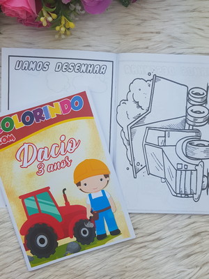 Livro de colorir 10x15 trator