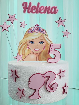 Topo de bolo barbie