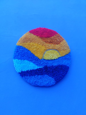 Tufting - tapeçaria de parede - paisagem