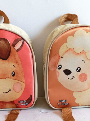 Mochila personalizada fazendinha aquarela