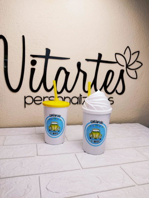 Copo twster com tampa personalizado