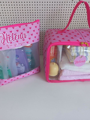 Kit frasqueira g + necessaire hora do banho