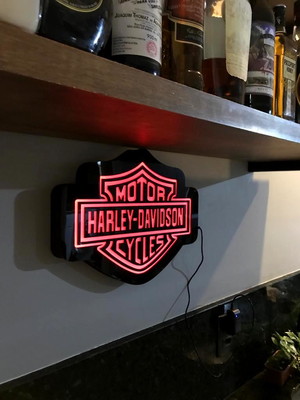 Led luminoso rgb com controle cerveja bar churrasco gourmet
