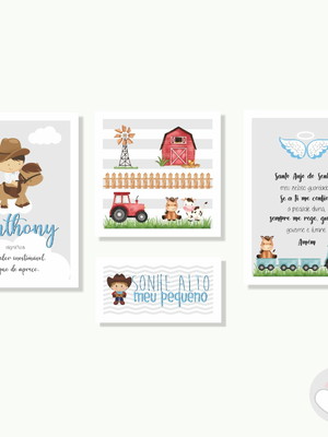 Kit de quadros meninos