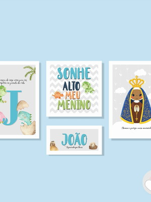 Kit de quadros meninos