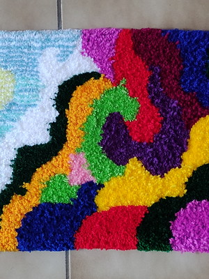 Tufting - tapete antiderrapante - colored clouds