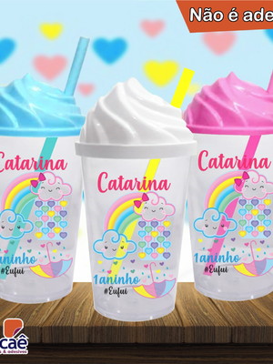 Copo chantilly personalizado chuva de amor - 500 ml