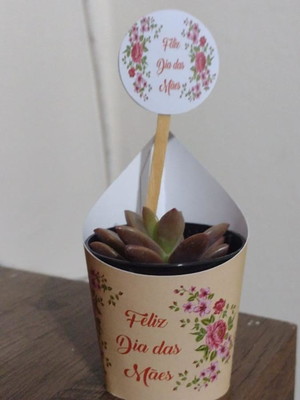 Cachepô nº 6 + tag personalizados para vasinho nº 6