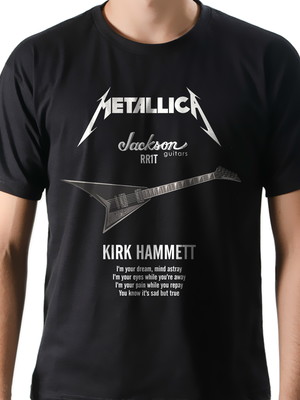 Camiseta camisa rock metallica guitarra jackson kirk hammett