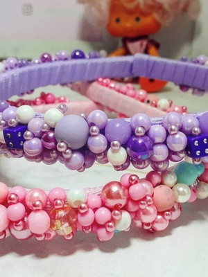 Tiara de miçangas (adulto e infantil)