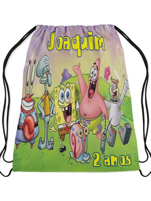 Mochilinha personalizada bob esponja