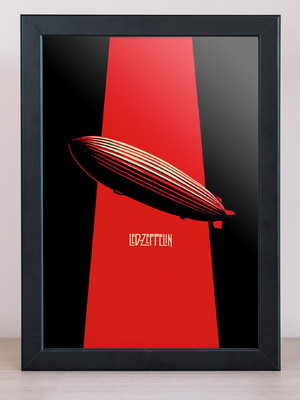 Quadro led zeppelin - com moldura