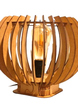 Abajur de mesa corte à laser em mdf