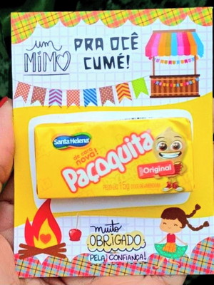 Card com paçoca- festa junina